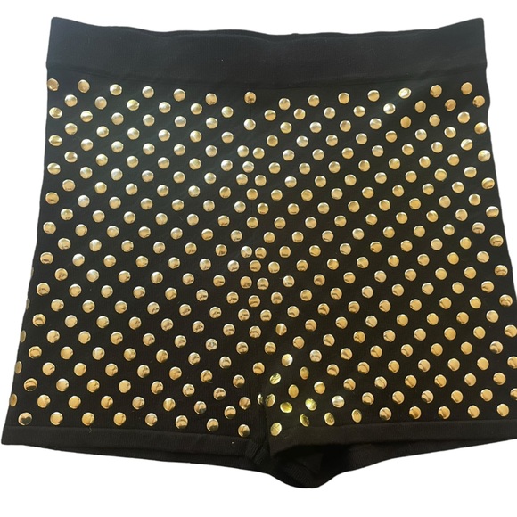 High Waisted Studded Wool Shorts - Picture 1 of 8